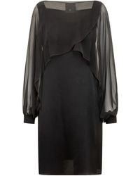 Alberta Ferretti - Semi-Sheer Midi Dress - Lyst
