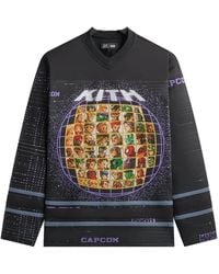 Kith - X Marvel T-Shirt Sweat Capcom À Col V Imprimé - Lyst