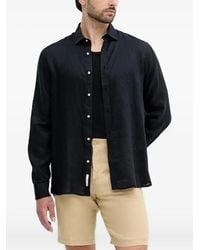 Liu Jo - Linen Leaf-Print Collar Shirt - Lyst