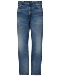 Calvin Klein - Faded-Effect Straight-Leg Jeans - Lyst
