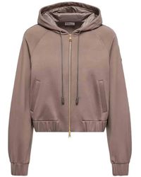 Moncler - Logo-Patch Zip-Up Hoodie - Lyst