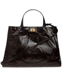 Zadig & Voltaire - Slogan-Print Leather Tote Bag - Lyst