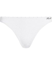 KARL LAGERFELD - Bas De Bikini À Ornements De Perles - Lyst