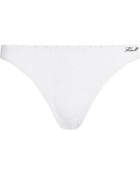 KARL LAGERFELD - Bas De Bikini À Ornements De Perles - Lyst
