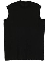 Rick Owens - Tarp Sleeveless Raw-Edge T-Shirt - Lyst