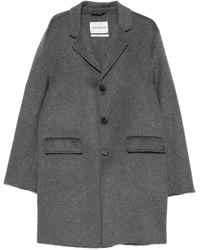 Amaranto - Single-Breasted Notch-Lapel Coat - Lyst
