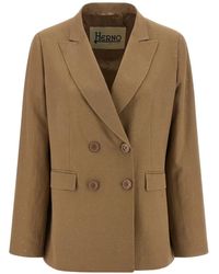 Herno - Blazer Con Doble Botonadura Y Lentejuelas - Lyst