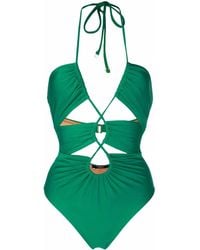 Noire Swimwear - Gathered Cut-Out Swimsuit - Lyst