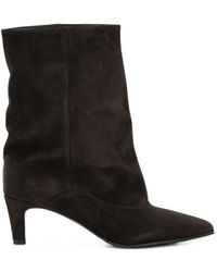 strategia shoes - Leila Pointed-Toe Suede Boots - Lyst