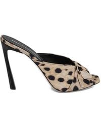 Ermanno Scervino - Cheetah-Print Knotted Sandals - Lyst