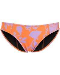 Cynthia Rowley Bragas de bikini con motivo abstracto - Naranja