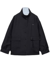 Prada - Kid-Mohair And Poplin Jacket - Lyst