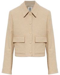 By Malene Birger - Annie Houndstooth-Pattern Cropped Jacket - Lyst