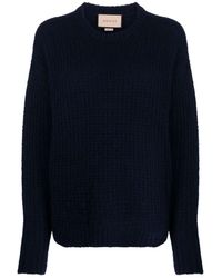 Gucci - Logo-embroidered Knitted Cashmere Jumper - Lyst