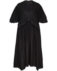 Simone Rocha - Vestido Midi Con Detalle De Lazo De Manga Farol - Lyst