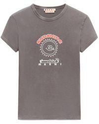 Marni - Cotton T-Shirt With Sunshine Print - Lyst