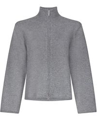 Loulou de Saison - Gabi Zipped Stand-Collar Cardigan - Lyst