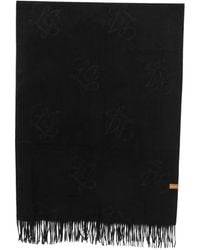 Liu Jo - Logo-Embroidered Fringed Scarf - Lyst