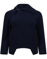 Victoria Beckham - Asymmetric Collar Sweater - Lyst