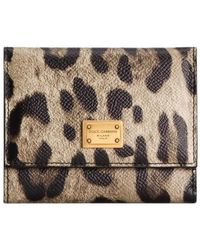 Dolce & Gabbana - Leopard Print Zip Around Wallet - Lyst