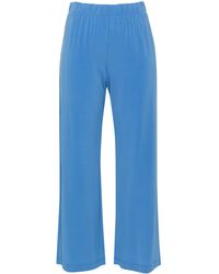 Le Tricot Perugia - Elasticated-Waistband Cropped Trousers - Lyst