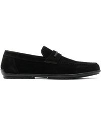 Calvin Klein - Almond-toe Suede Loafers - Lyst