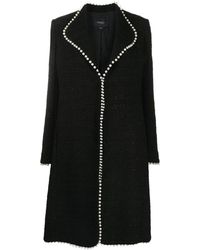 Giambattista Valli Faux-pearl Trim Tailored Coat - Black