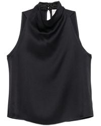 forte_forte - Blouse Sans Manches À Col Montant - Lyst