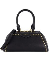 Givenchy - Studded Top-Handle Leather Shoulder Bag - Lyst