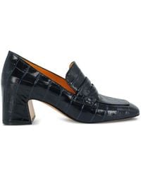 Madison Maison - Leather Heel Moc Croc Leather Loafer - Lyst