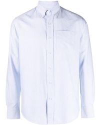 Deperlu - Stripe-Pattern Cotton Shirt - Lyst