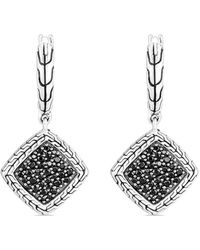 John Hardy - Silver Classic Chain Sapphire And Spinel Drop Earrings - Lyst