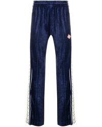 Casablancabrand - Side-stripe Laurel Track Pants Blue/multicolour - Lyst