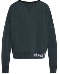Maison Margiela - Felpa Con Stampa Logo - Lyst