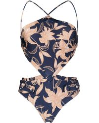 PATBO - Badeanzug mit Blumen-Print - Lyst
