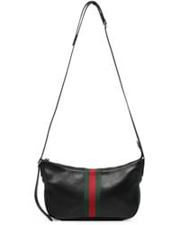Gucci - Small Lunetta Web-Stripe Crossbody Bag - Lyst