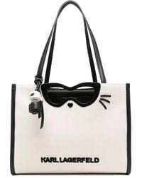 Karl Lagerfeld - Logo-lettering Tote Bag - Lyst