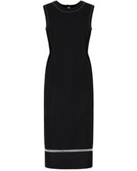 Marni - Stitched-Detail Sleeveless Midi Dress - Lyst