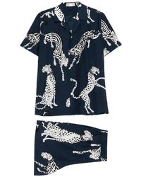 Olivia Von Halle - Emeli Printed Short-Sleeve Pyjama (Set Of Two) - Lyst