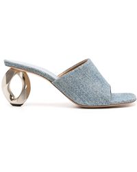 JW Anderson - Mules de cuero con tacón de 80 mm - Lyst