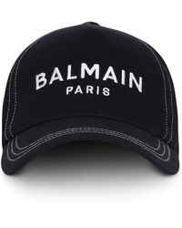 Balmain - Cotton Logo-embroidered Cap - Lyst