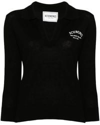 Iceberg - Virgin Wool Polo Top - Lyst