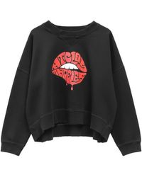 HTC - Lips-Print Studded Sweater - Lyst