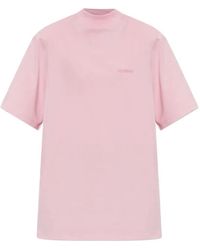 The Attico - Logo-Print High-Neck T-Shirt - Lyst