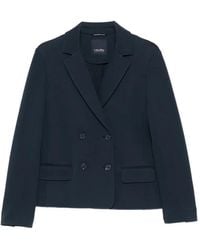 Max Mara - Double-Breasted Pocketed Jacket - Lyst