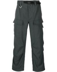 Y-3 - Belted-Waist Straight-Leg Trousers - Lyst