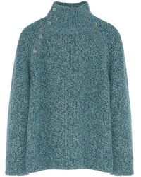 Yves Salomon - Funnel-Neck Button-Detail Sweater - Lyst