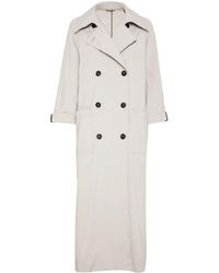 Brunello Cucinelli - Double-Breasted Coat With Classic Lapels - Lyst