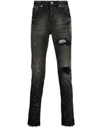 Purple Brand - Paint Splatter-Print Distressed Jeans - Lyst