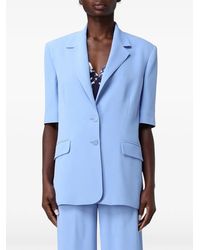 Hanita - Short-Sleeve Single-Breasted Blazer - Lyst